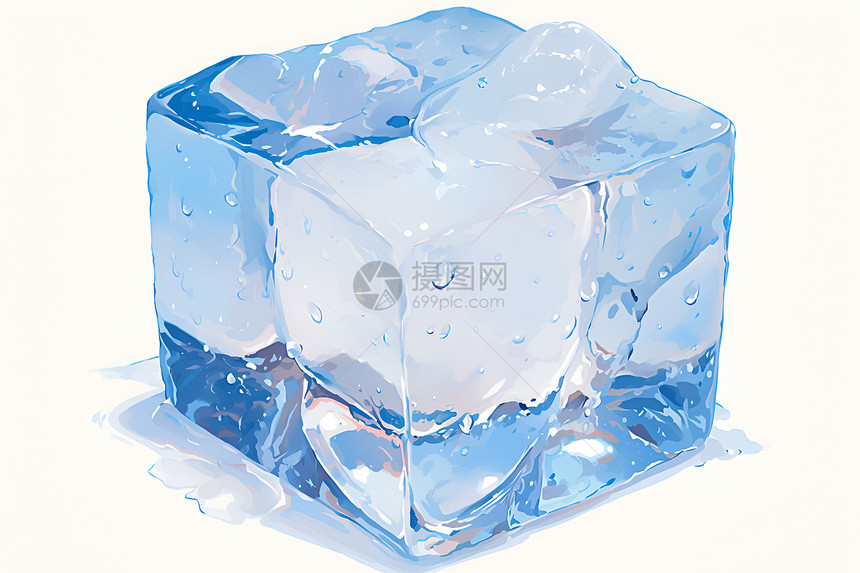 透明的冰块图片