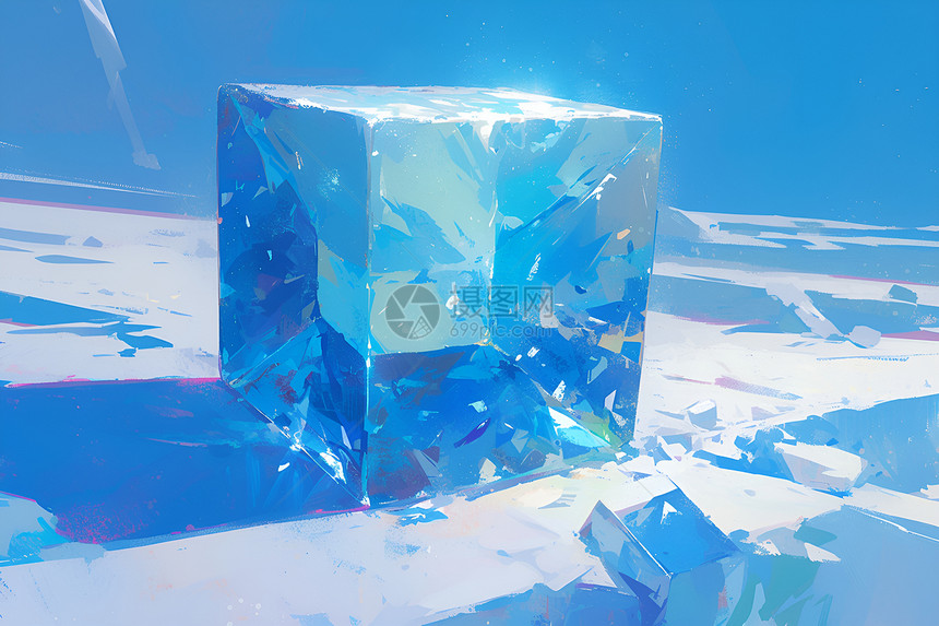 冰雪立方体图片
