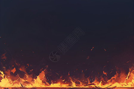 火焰背景矢量火苗燃烧的大火插画