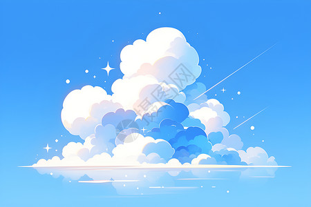 大尺寸云素材轻柔的浮云插画