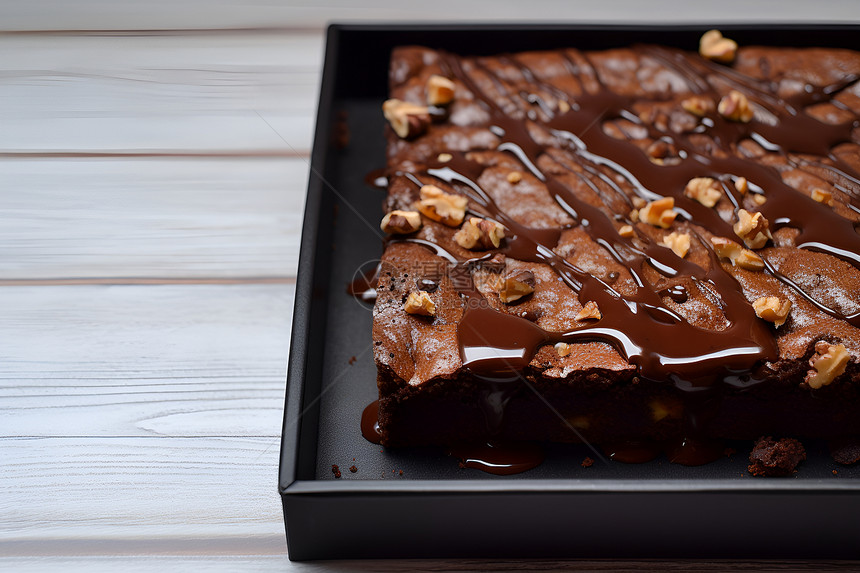 巧克力核桃方块蛋糕图片