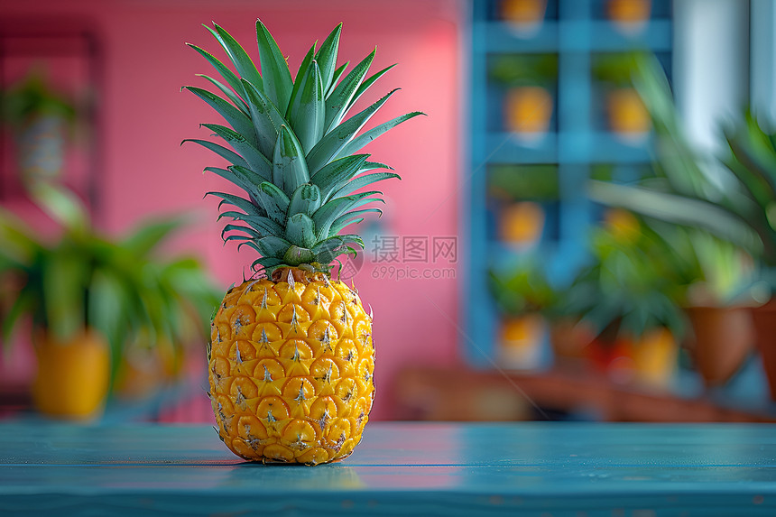 黄灿灿的菠萝图片