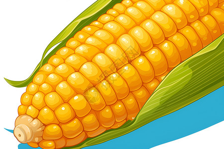 玉米棒上的玉米玉米棒上的细节插画