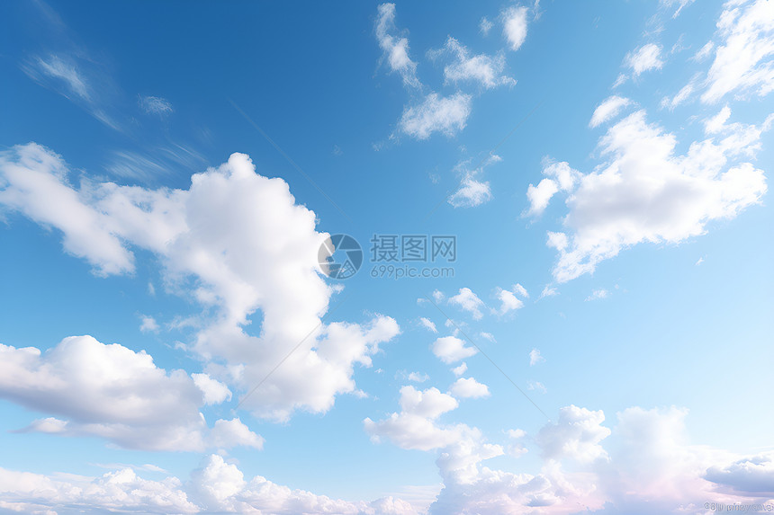 天空中的闲云漂浮图片