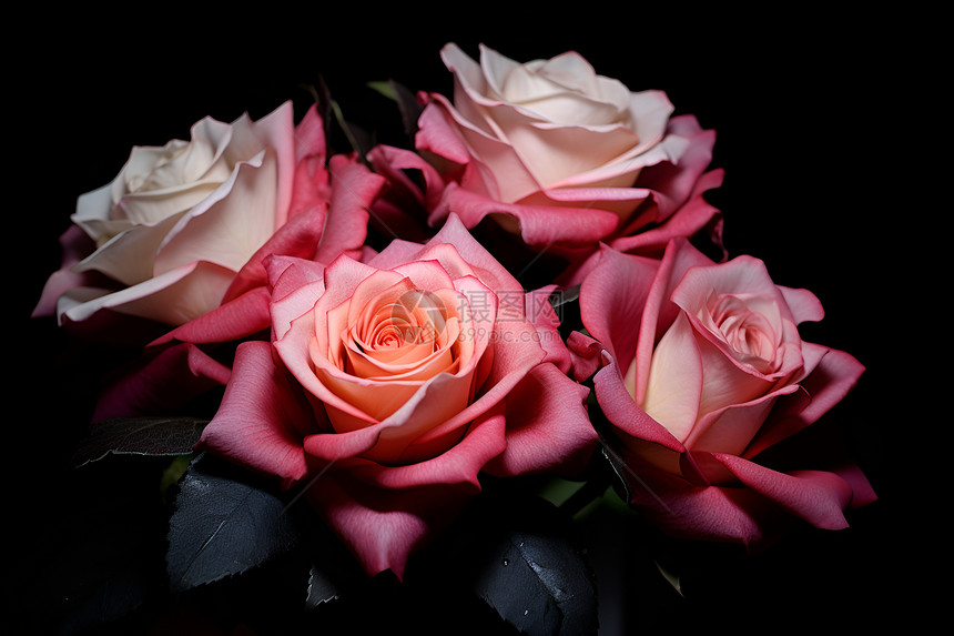 粉嫩的玫瑰图片