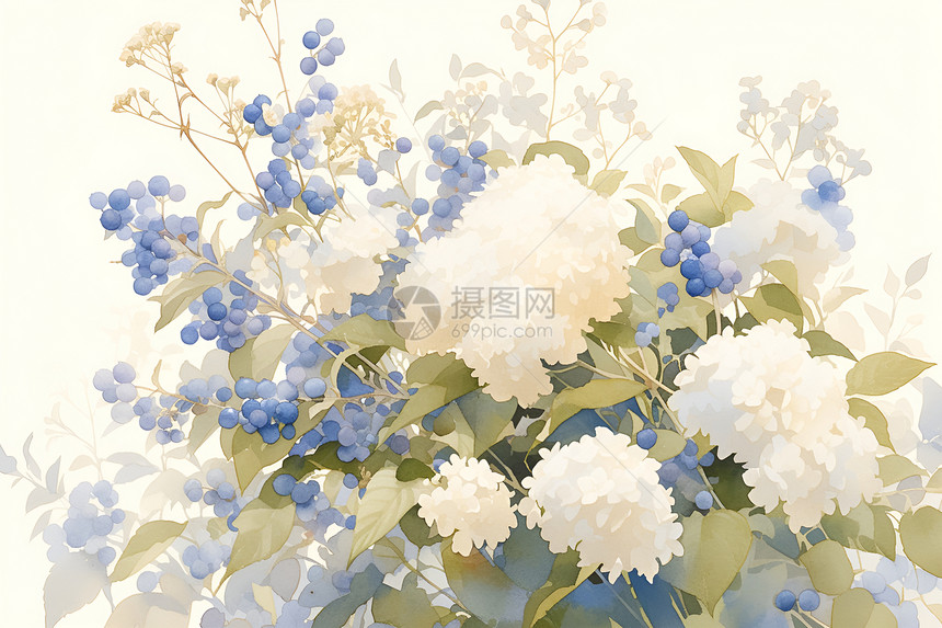 漂亮的白花图片