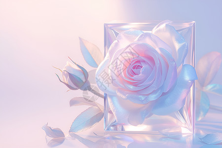玫瑰刺玫瑰的灵动光泽插画