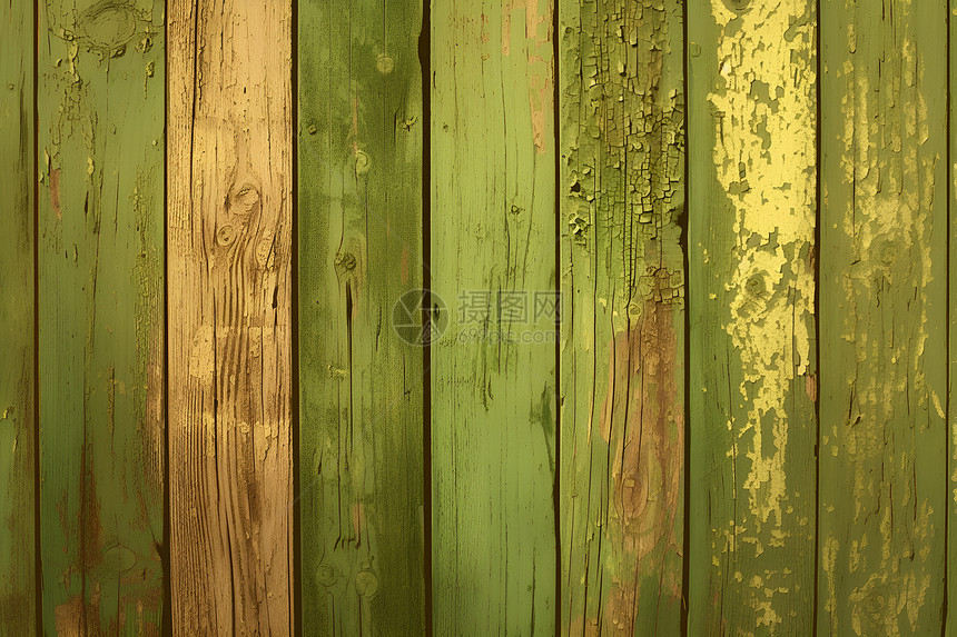 绿黄色的木板图片