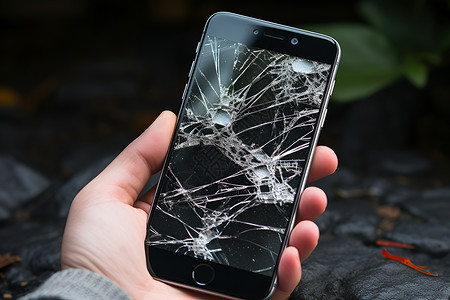 破碎的手机手机屏幕损坏背景