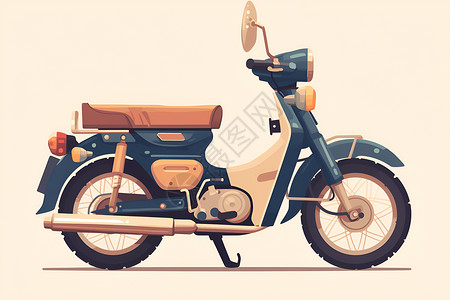 复古的摩托车背景图片