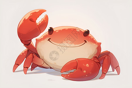 螃蟹的趣味插画背景图片
