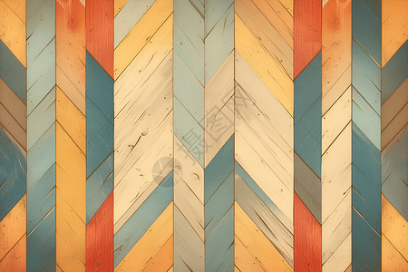 木质菜板木质背景中的几何抽象艺术插画