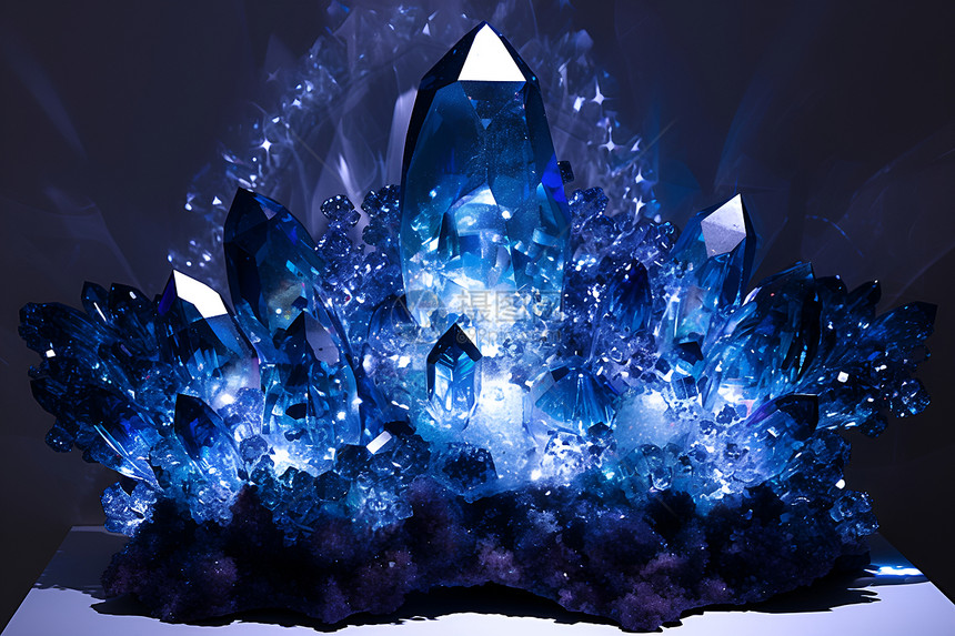 奇观的蓝色水晶图片