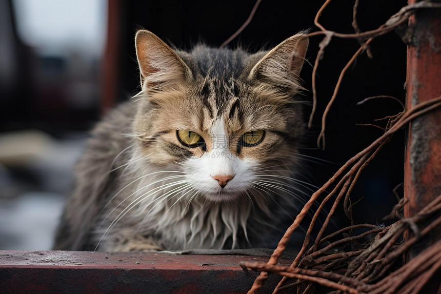 孤独的猫咪图片