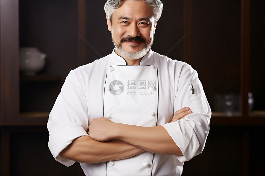 中年男厨师图片