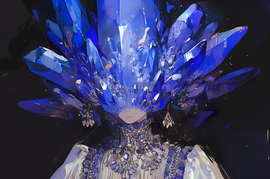 美丽的蓝色水晶图片