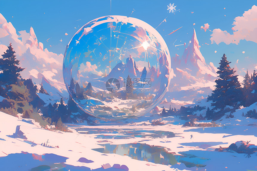 雪景中的魔法世界图片