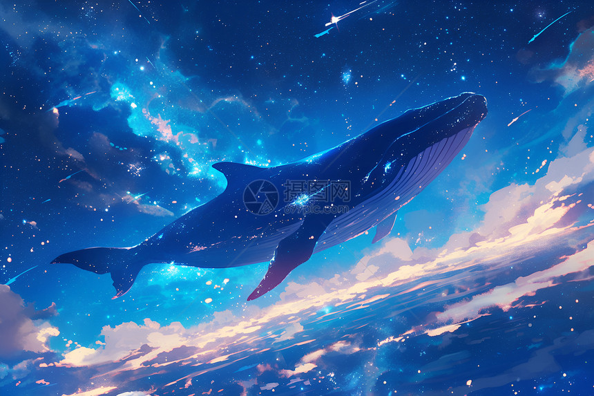 太空的鲸鱼图片