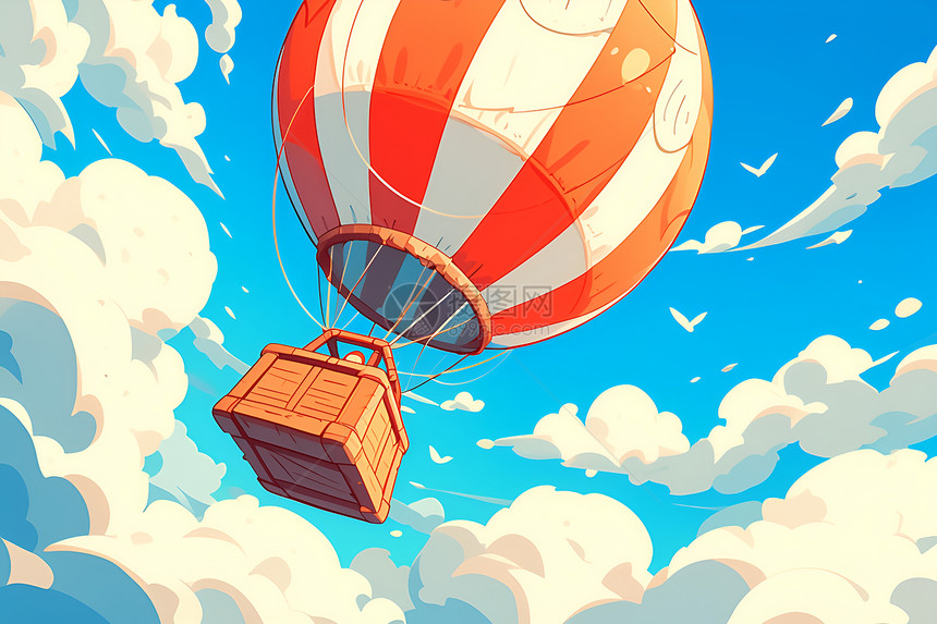 自由的热气球图片