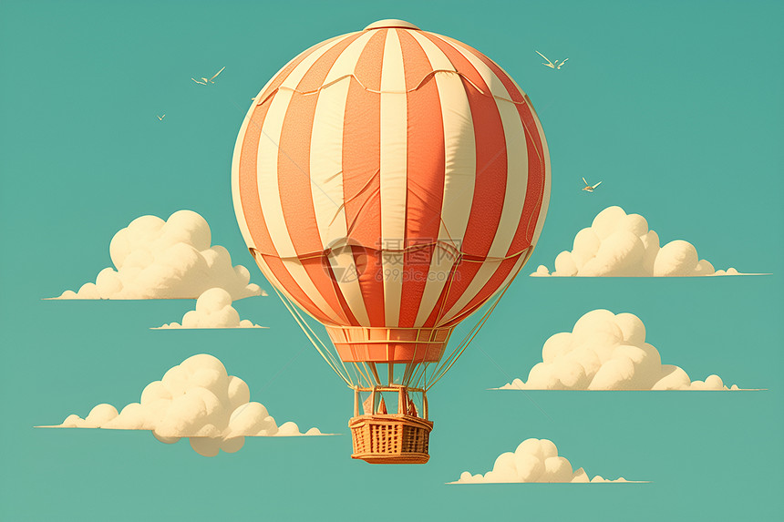 仙境般的热气球飞翔图片