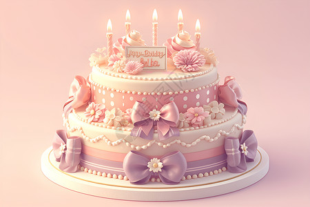 梦幻生日蛋糕背景图片
