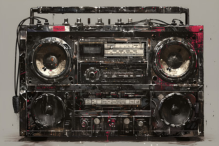 怀旧收音机怀旧风潮的收音机插画