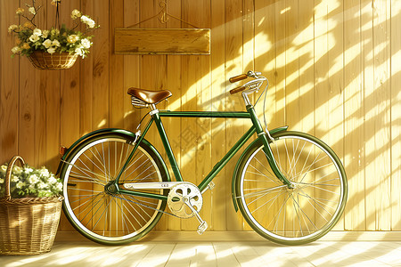 旧式的旧式自行车插画