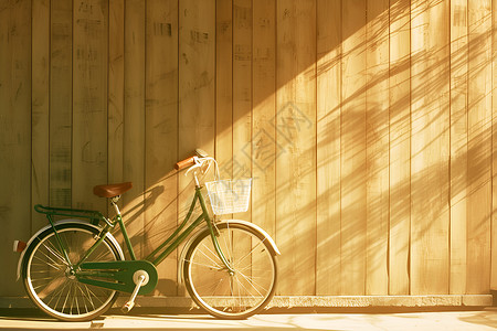 绿色自行车背景图片