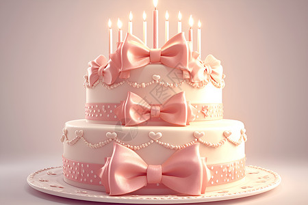 可爱的生日蛋糕背景图片