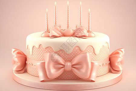 可爱的生日蛋糕背景图片