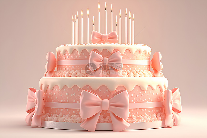 绚丽的生日蛋糕图片
