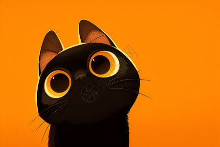可爱的猫咪插画背景图片