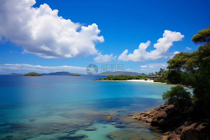 碧海蓝天美丽风景图片