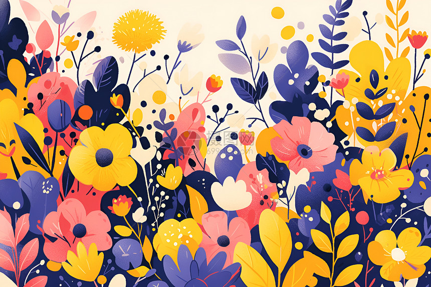 五彩斑斓的花卉图片