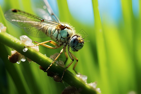植物上的蜻蜓高清图片