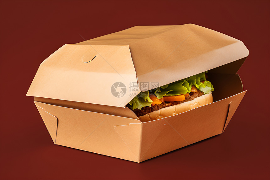 午餐盒里的三明治图片