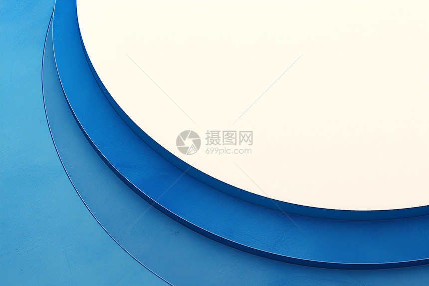 蓝色和白色的盘子设计图片