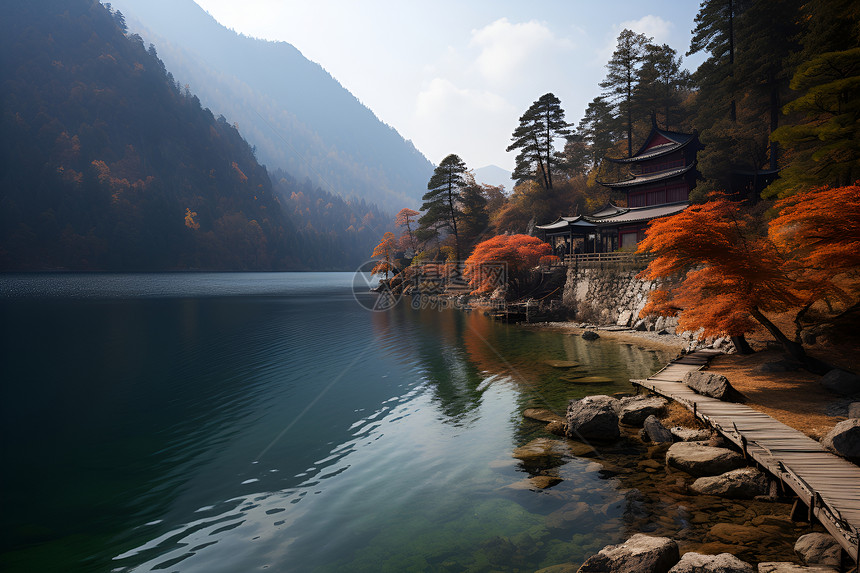 山水之间的风景图片