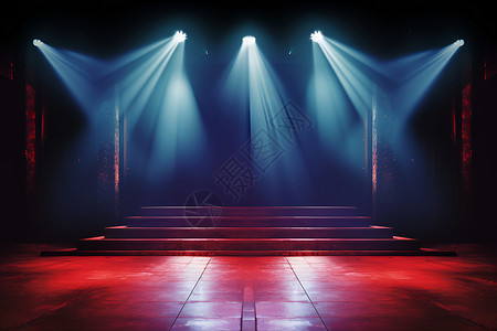 灯火辉煌的剧院舞台背景图片