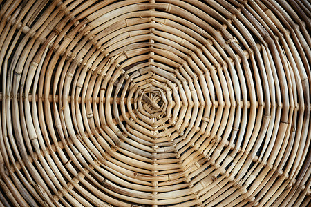 藤条编织手工编织的环形藤条篮子背景