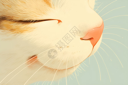 猫鼻子猫的胡须插图插画