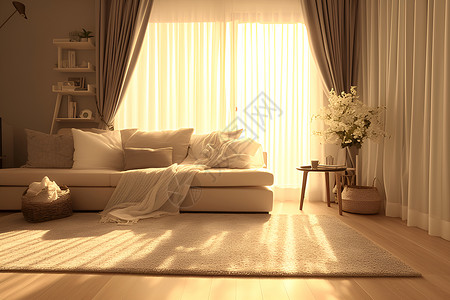 白纱窗温馨的客厅设计图片