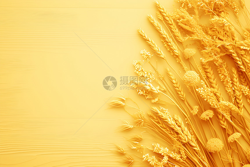 成熟的麦穗背景图片