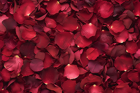 红色浪漫花瓣红色的玫瑰花瓣插画