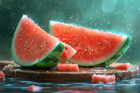 美味水果西瓜美味的西瓜插画