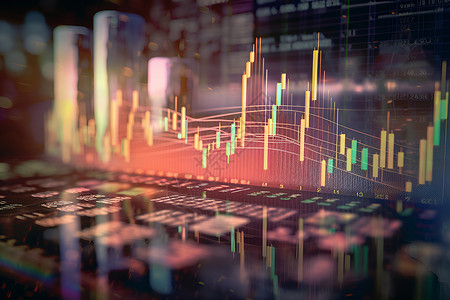 金融柱状图彩色图表和柱状图像设计图片