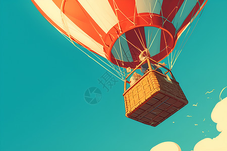 幻想中的热气球背景图片
