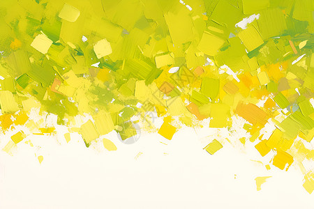 3d色块黄绿色的颜料块插画