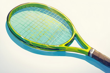 阳光体育阳光里的网球拍插画