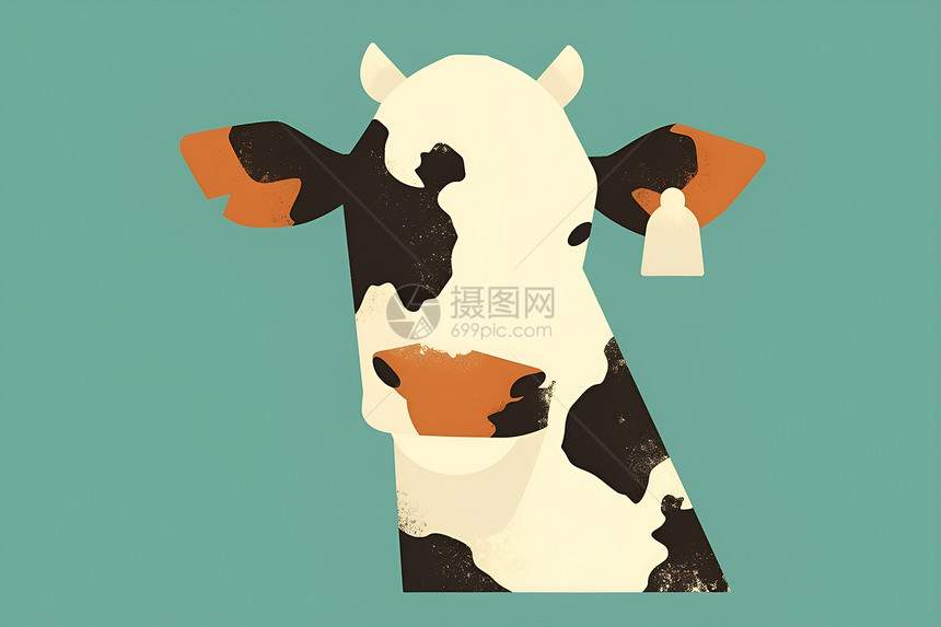 奶牛的插画图片